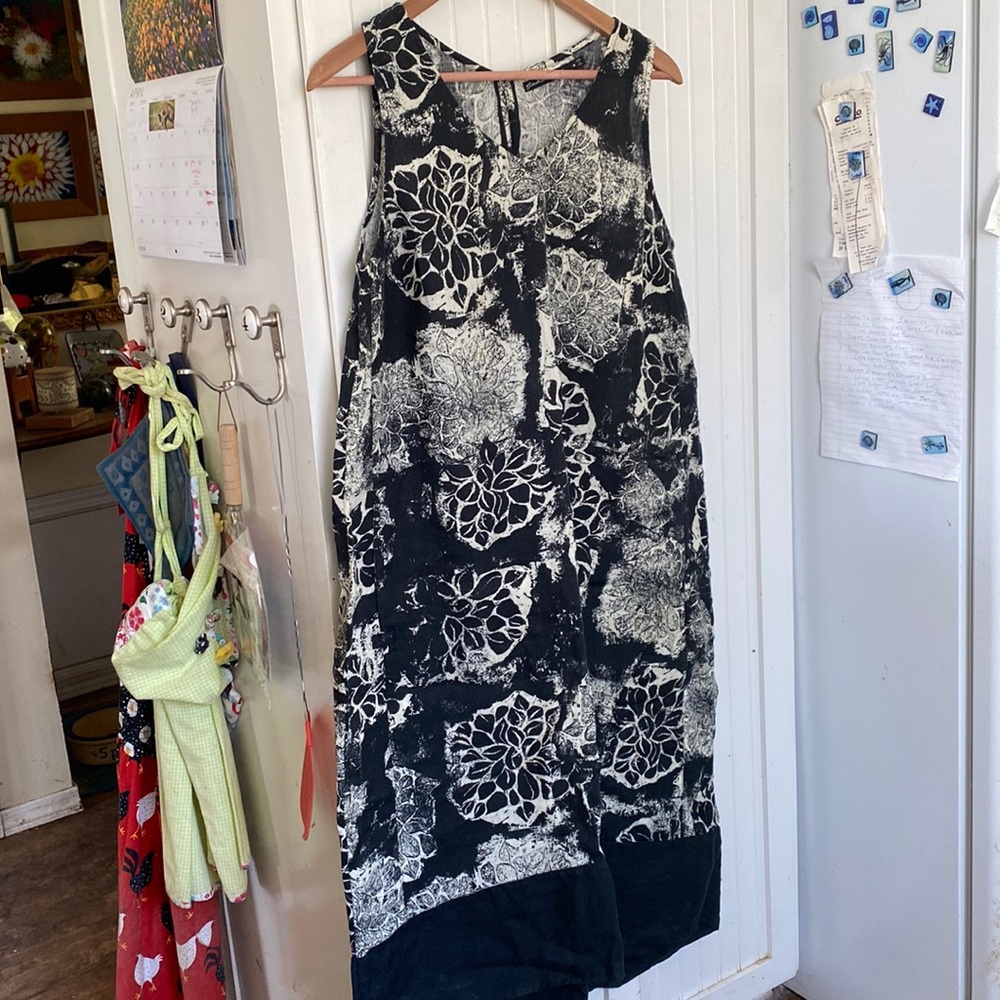 Gudrun Sjoden Black and White Midi Dress